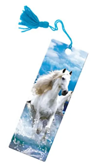 Сувенир 3D закладка "Белый конь" 15 см. (52137) обложка книги