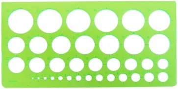 Трафарет окружностей, 1-36 мм обложка книги