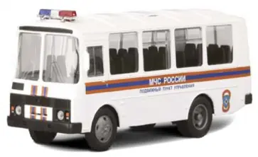 Машинка  ПАЗ-32053 МЧС. Масштаб 1:43 (49025) обложка книги