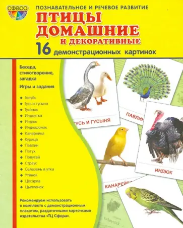 Т. Шорыгина - Демонстрационные картинки "Птицы домашние и декоративные" (16 картинок) Т. Шорыгина - Демонстрационные картинки "Птицы домашние и декоративные" (16 картинок) обложка книги