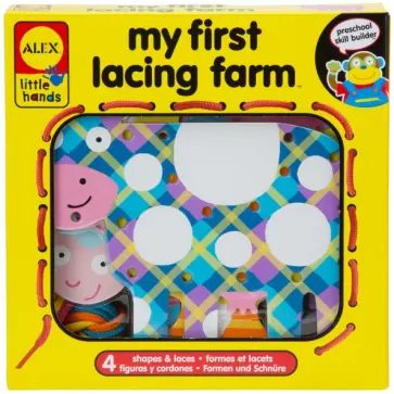 Игрушка-шнуровка "Веселая ферма" (1457M) обложка книги