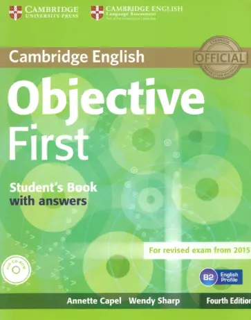 Capel, Sharp - Objective. 4th Edition. First. Student's Book with Answers (+CD) обложка книги