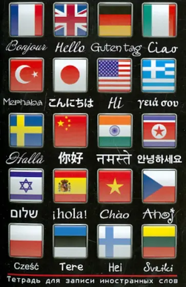 Тетрадь для записи иностранных слов "Привет" обложка книги