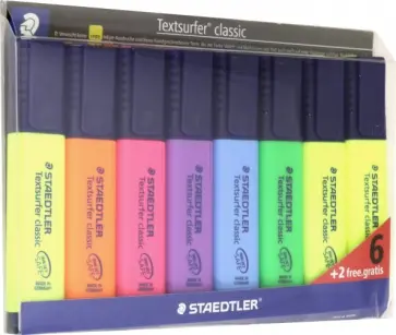 Набор текстовыделителей "Сlassic" (6 цветов, 8 штук) (364) обложка книги