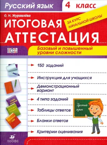 Ольга Журавлева - Русский язык. 4 класс. Итоговая аттестация за курс начальной школы. ФГОС обложка книги