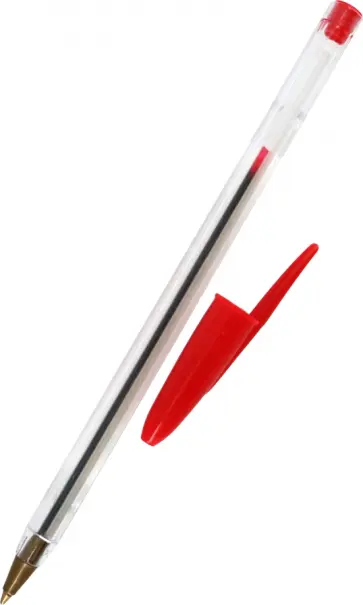 Ручка шариковая, красная обложка книги