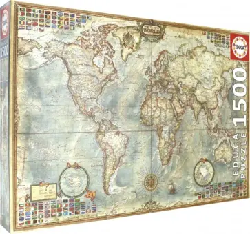 Пазл-1500 Политическая карта обложка книги
