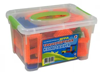 Развивающая игра "Транспортная компания". Сенсорный конструктор обложка книги