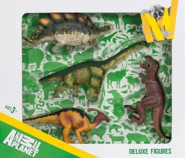 Набор игровых фиг.Animal Planet (4 штуки, Динозавры) (387300) обложка книги