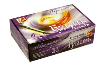 Гуашь "Премиум" (6 цветов по 15 мл) (18С 1238-08) обложка книги