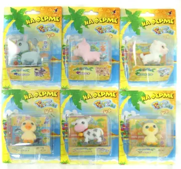Набор игрушек "PetZoo" На ферме (КОМПЛЕКТ) (PTZ-008) обложка книги