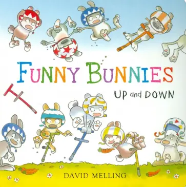 David Melling - Funny Bunnies: Up and Down (board book) обложка книги