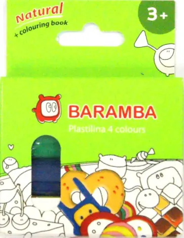 Пластилин + раскраска (4 цвета х 25 гр) (B30004) обложка книги