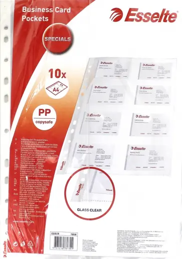 Карман с перфорацией для визиток (A4, с отделениями для 16 визитных карточек) (78930) обложка книги