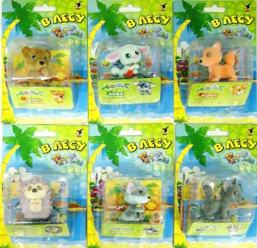 Набор игрушек "PetZoo". В лесу (КОМПЛЕКТ) (PTZ-003) обложка книги