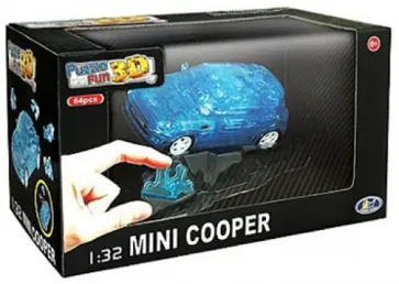 3D модель-пазл Mini Cooper полупрозрачный синий (57073) обложка книги