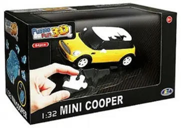 3D модель-пазл Mini Cooper матовый желтый (57076) обложка книги