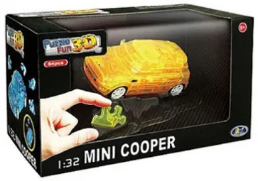 3D модель-пазл Mini Cooper полупрозрачный желтый (57077) обложка книги