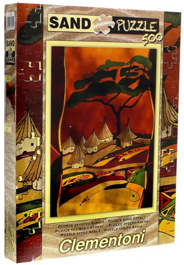 Пазл-500. Песок. Африканская деревня (30351) обложка книги