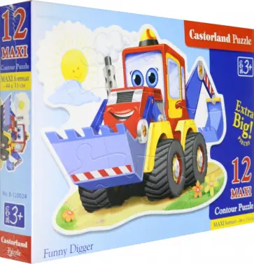 Puzzle-12 MAXI "Забавный экскаватор" (В-120024) обложка книги