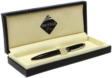 Ручка шариковая, цвет корпуса черный с серебристой отделкой (443002) обложка книги