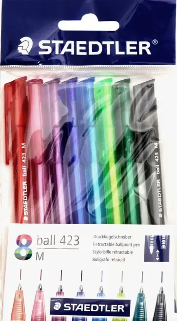 Набор ручек автоматических Ball M. 0,5 мм, 8 шт (42335МРВ8) обложка книги