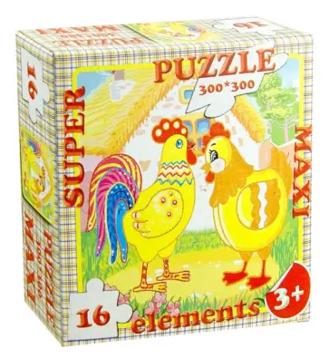 Пазл Курочка и Петушок (MAXI 16) (К-1602) обложка книги