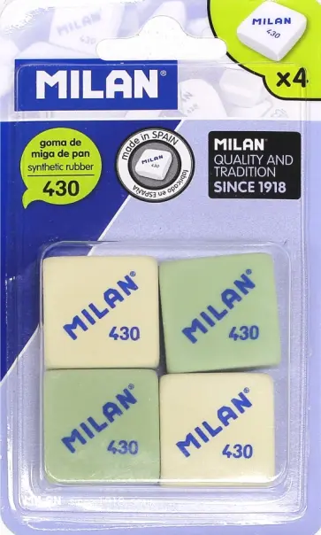 Набор ластиков 430 (4 штуки) (BMM9215) обложка книги