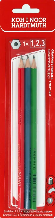 Набор карандашей чернографитных, В-H, 3 штуки обложка книги