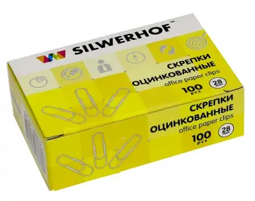 Скрепки "Classic" (28 мм, 100 штук, оцинкованные) (490012) обложка книги