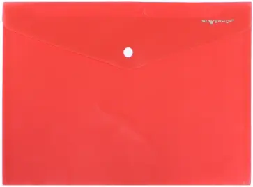 Папка-конверт "Classic" на кнопке, красная (255119-04) обложка книги