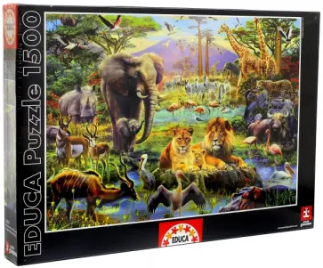 Пазл-1500 "Водопой в Африке" (16303) обложка книги