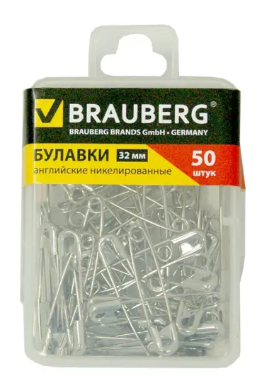 Булавки английские (32 мм, 50 штук) (223970) Булавки английские (32 мм, 50 штук) (223970) обложка книги