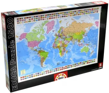 Пазл-1500 "Карта мира" (16301) обложка книги