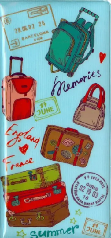 Конверт для путешествий "Чемоданы" (37697) обложка книги