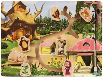 Лабиринт "Маша и ее друзья" (дерево) (GT8565) обложка книги