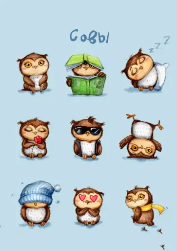 Блокнот "Совы", А5- обложка книги