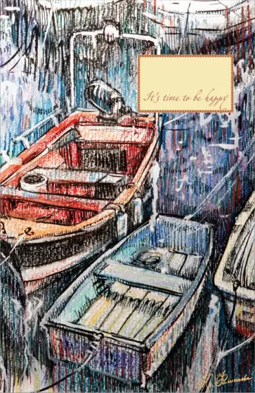 Блокнот "Рыбацкие лодки на отдыхе", А5 обложка книги