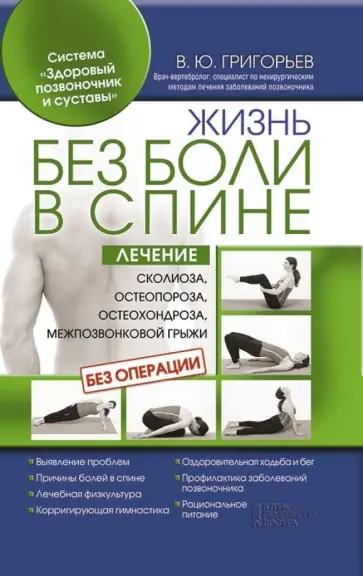 Валентин Григорьев - Жизнь без боли в спине. Лечение сколиоза, остеопороза, остеохондроза, межпозвонковой грыжи Валентин Григорьев - Жизнь без боли в спине. Лечение сколиоза, остеопороза, остеохондроза, межпозвонковой грыжи обложка книги