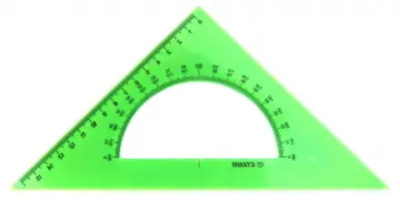 Треугольник с транспортиром, 16 см, 45*, NEON Cristal, 4 цвета (ТК61) обложка книги