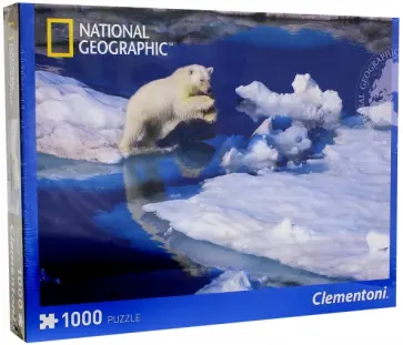 Пазл - 1000 "Белый медвежонок на льдинах" (39304) обложка книги