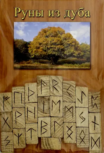 Руны деревянные, дуб обложка книги