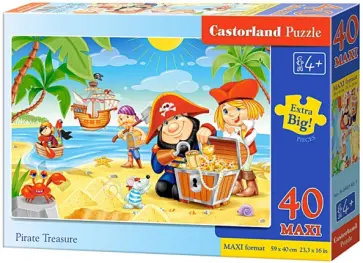 Puzzle-40 MAXI "Пиратские сокровища" (В-040148) обложка книги
