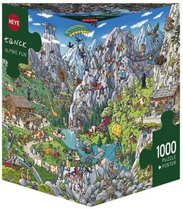 Puzzle-1000. Туристы в Альпах обложка книги
