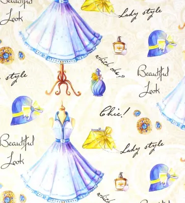 Бумага упаковочная "Голубое платье" (39495) обложка книги