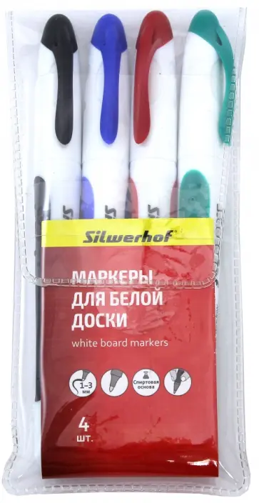 Набор маркеров для белой доски "Intens" (4 штуки) (119004-00) обложка книги