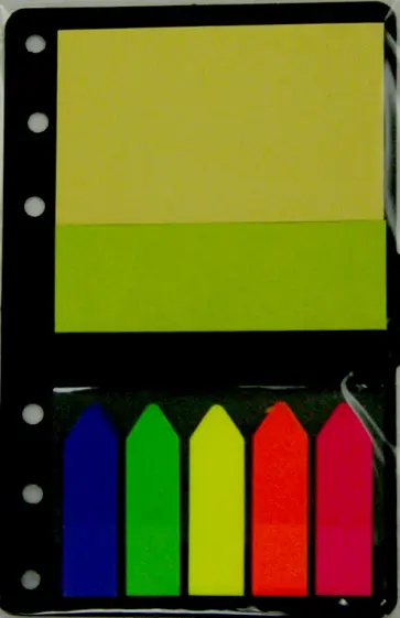 Закладка 5 цветов по 20 листов 12х48 мм + 2 блока: 51 х 76 мм, 26 х 76 мм (0993/07056) обложка книги