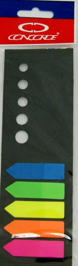 Закладка 5 цветов по 20 листов - 12х48 мм, стрелка (0995/45501) обложка книги