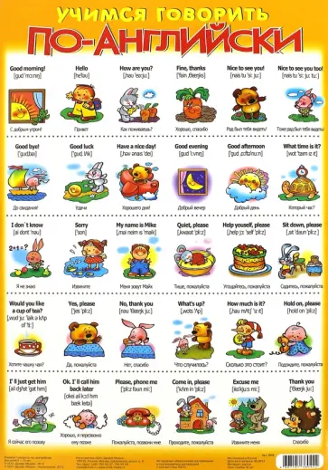 Плакат "Учимся говорить по-английски" (2042) обложка книги