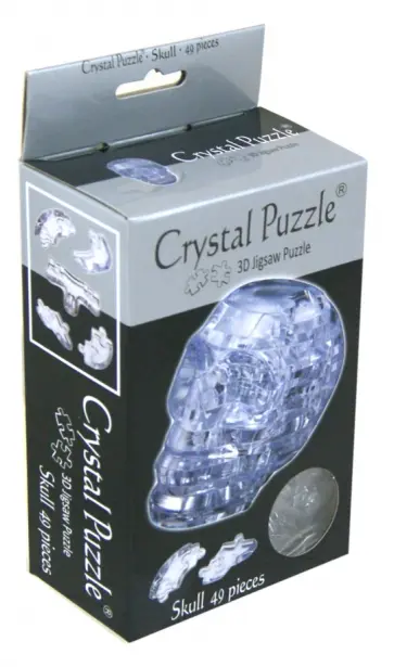 3D головоломка "Череп", серебристый (90117) обложка книги